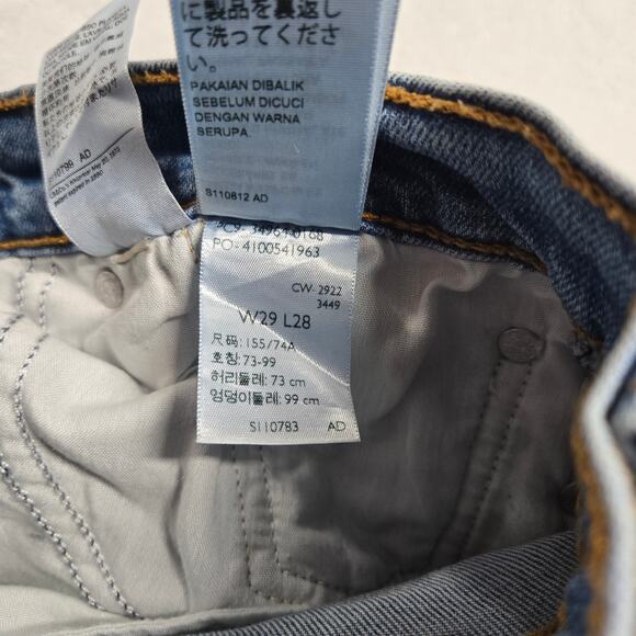 Levi's Wedgie Straight Button Fly Women's Denim Jeans Size 30 (29x28) Raw Hem - Picture 10 of 11